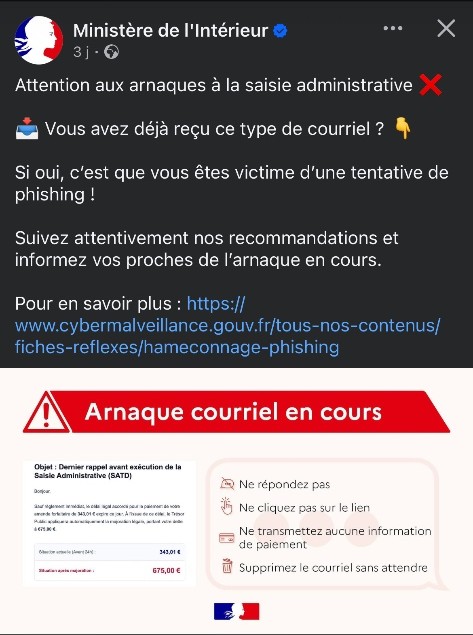 Annonce Minist&egrave;re de l'int&eacute;rieur